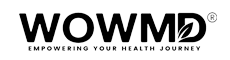 wow-md WOWMD logo, text in black: Empowering Your Health Journey with a stylized leaf in letter D.